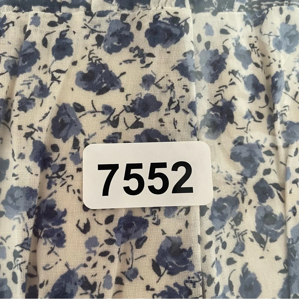 New! Abercrombie & Fitch twist tied blue print tiered maxi dress 37552.